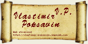 Vlastimir Popsavin vizit kartica